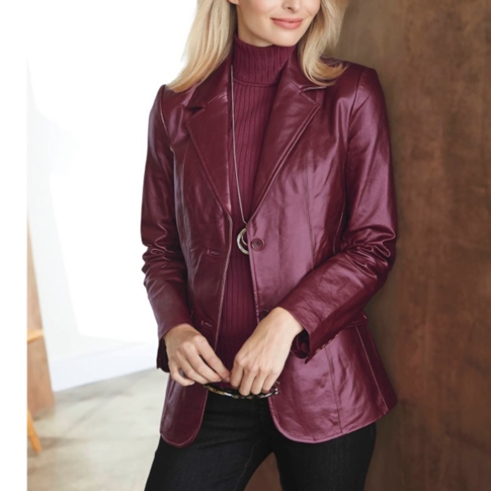 Leather blazer